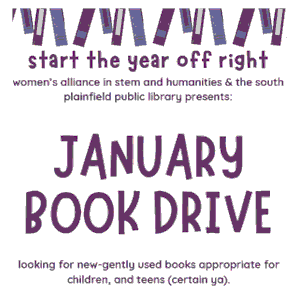 image tile, WASH Book Drive running January 6 - February 1; click here for details