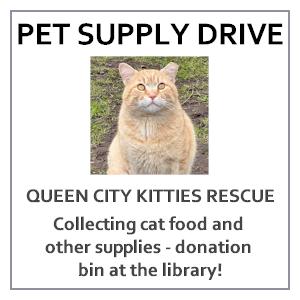 cat food and supplies collection for Queen City Kitties rescue
