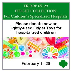 image tile GS TROOP 65129 FIDGET TOY COLLECTION DRIVE For Childrens Specialized Hospitals; click here for details