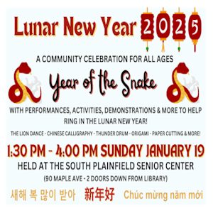 image tile CELEBRATE LUNAR NEW YEAR (all ages) - Sunday, January 19 from 1:30 - 4:00 PM, registration is not required