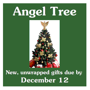 image tile, ANGEL TREE gifts due by December 12 at 8:00 PM